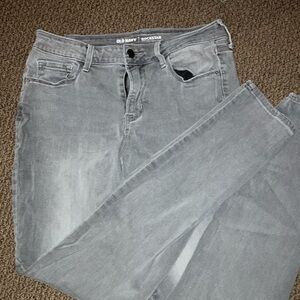 Grey skinny jean pants for women